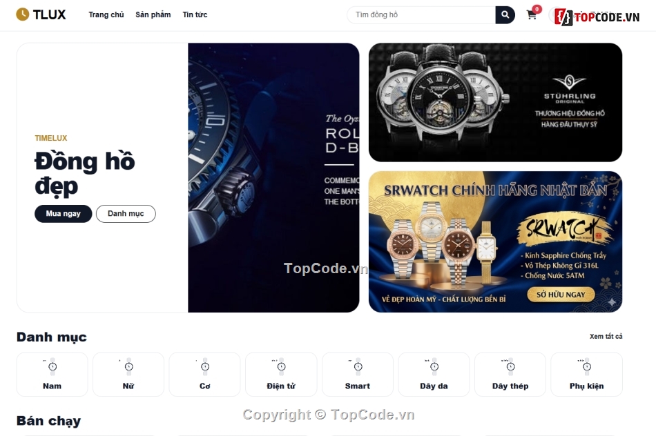 Website bán hàng,Web bán hàng,Web đồng hồ